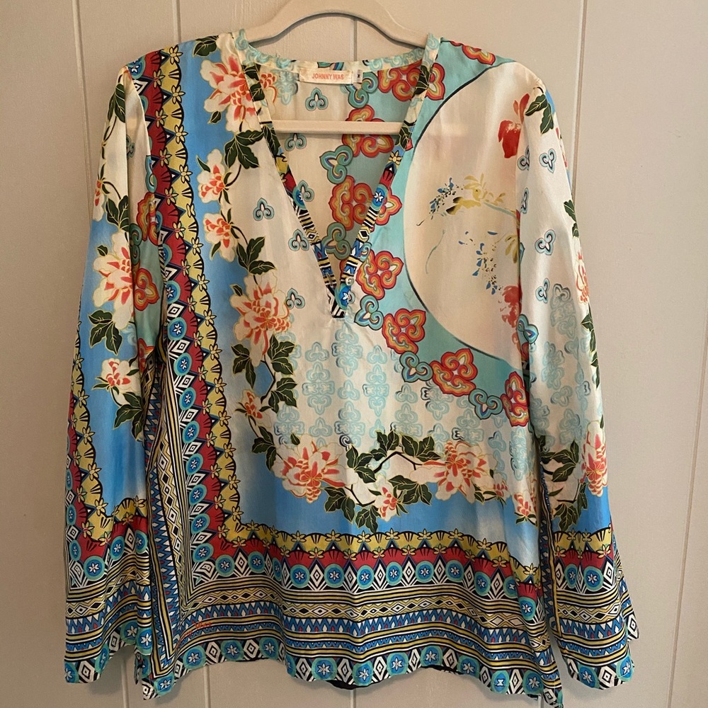 Johnny Was silk blouse